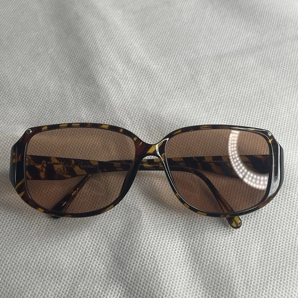 VTG Paloma Picasso Sunglasses Brown Tortoise 3735 10-56-13 130 Made In Germany
